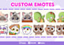 draw cute chibi twitch emotes for vtuber and discord